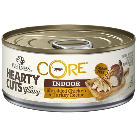 Wellness Core 634978 5 oz Wellness Core Natural Grain Free Hearty Cat Food&#44; Chicken & Turkey - Pack of 24sog PLFD26637